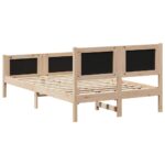 vidaXL Rám postele hnedá a tmavosivá 120 x 190 cm Borovicový masív – Obrázok 7