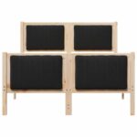 vidaXL Rám postele Hnedá a čierna 120 x 190 cm Borovicový masív – Obrázok 5