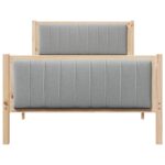 vidaXL Rám postele Hnedá a svetlo šedá 100 x 200 cm Borovicový masív – Obrázok 5