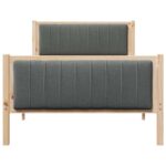 vidaXL Rám postele hnedá a tmavosivá 100 x 200 cm Borovicový masív – Obrázok 5