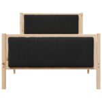 vidaXL Rám postele Hnedá a čierna 100 x 200 cm Borovicový masív – Obrázok 5