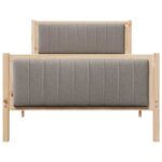 vidaXL Rám postele Hnedá a taupe 100 x 200 cm Borovicový masív – Obrázok 5