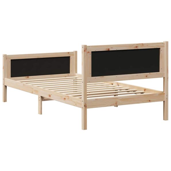 vidaXL Rám postele Hnedá a taupe 100 x 200 cm Borovicový masív – Obrázok 7