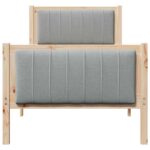 vidaXL Rám postele Hnedá a svetlo šedá 80 x 200 cm Borovicový masív – Obrázok 5