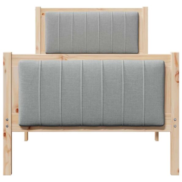 vidaXL Rám postele Hnedá a svetlo šedá 80 x 200 cm Borovicový masív – Obrázok 5