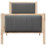 vidaXL Rám postele hnedá a tmavosivá 80 x 200 cm Borovicový masív – Obrázok 5