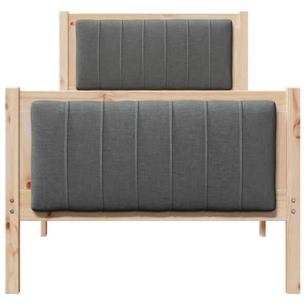 vidaXL Rám postele hnedá a tmavosivá 80 x 200 cm Borovicový masív – Obrázok 5