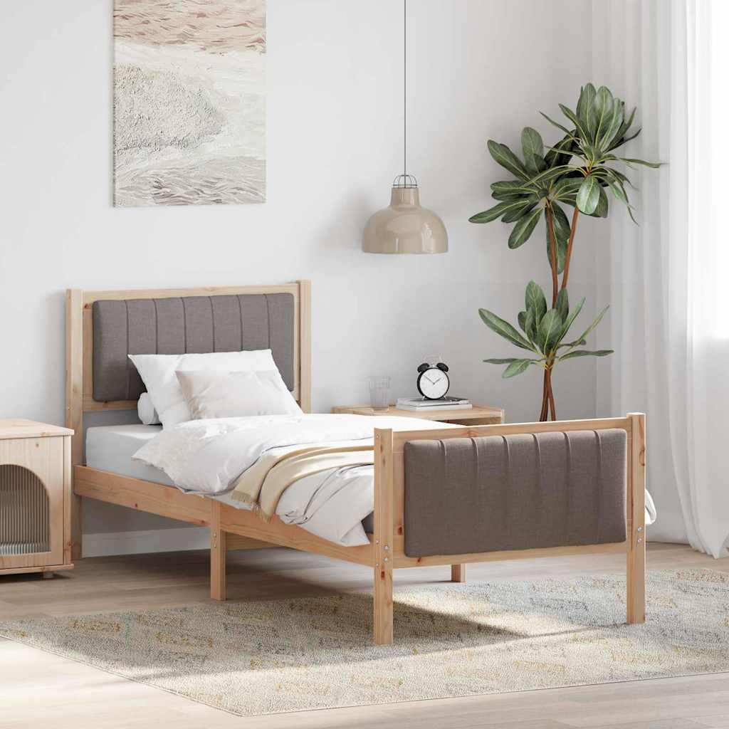 878502_1.jpg vidaXL Rám postele Hnedá a taupe 80 x 200 cm Borovicový masív – Obrázok 1
