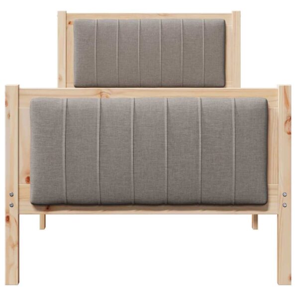 vidaXL Rám postele Hnedá a taupe 80 x 200 cm Borovicový masív – Obrázok 5