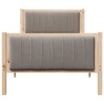 vidaXL Rám postele Hnedá a taupe 90 x 190 cm Borovicový masív – Obrázok 5