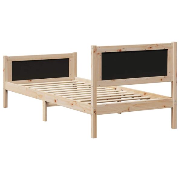 vidaXL Rám postele Hnedá a taupe 90 x 190 cm Borovicový masív – Obrázok 7