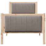 vidaXL Rám postele Hnedá a taupe 75 x 190 cm Borovicový masív – Obrázok 5