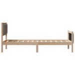 vidaXL Rám postele Hnedá a taupe 75 x 190 cm Borovicový masív – Obrázok 6