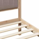 vidaXL Rám postele Hnedá a taupe 75 x 190 cm Borovicový masív – Obrázok 8