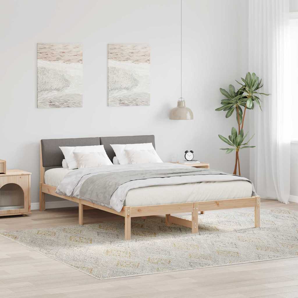 878527_1.jpg vidaXL Rám postele Hnedá a taupe 160 x 200 cm Borovicový masív – Obrázok 1