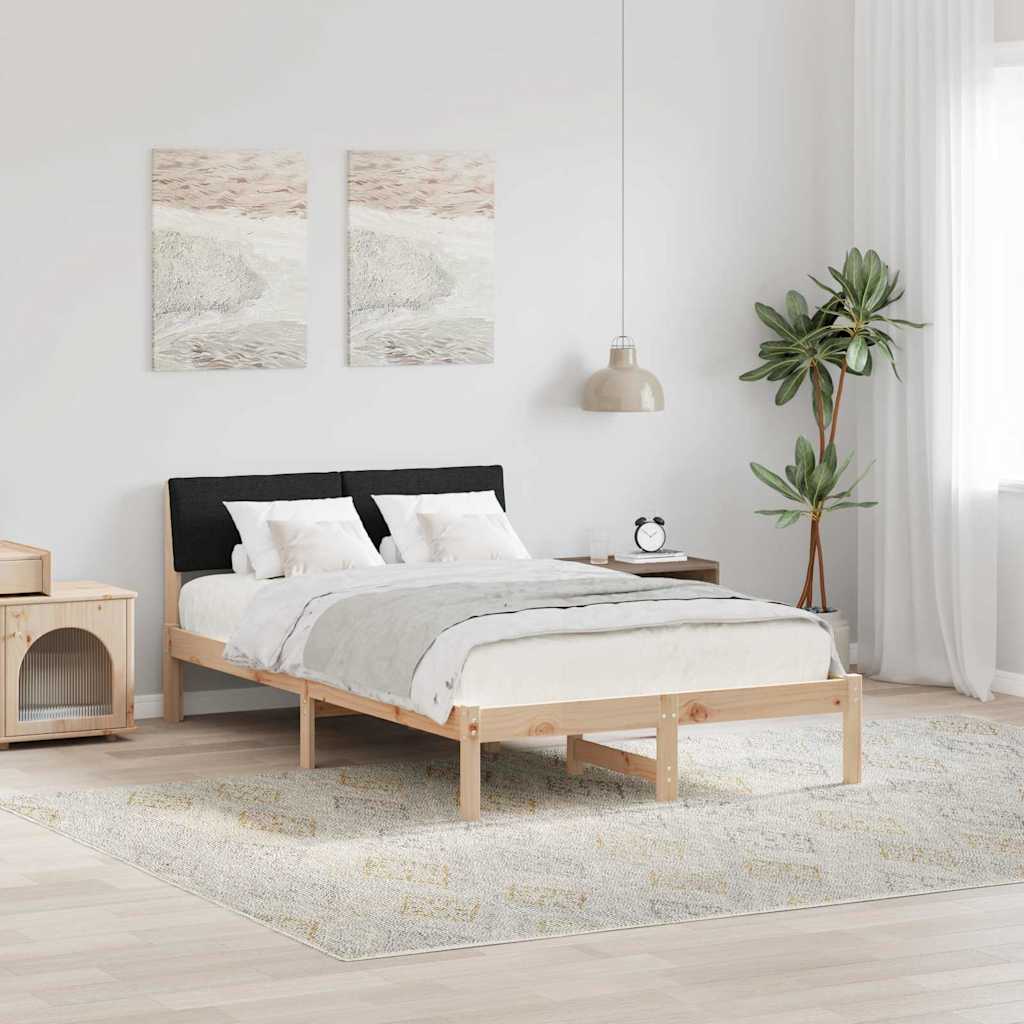 878541_1.jpg vidaXL Rám postele Hnedá a čierna 120 x 200 cm Borovicový masív – Obrázok 1