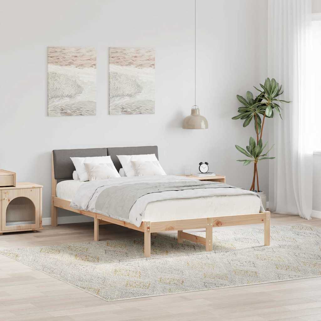 878557_1.jpg vidaXL Rám postele Hnedá a taupe 120 x 190 cm Borovicový masív – Obrázok 1