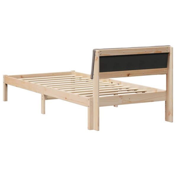 vidaXL Rám postele Hnedá a taupe 100 x 200 cm Borovicový masív – Obrázok 7