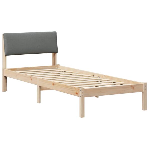 vidaXL Rám postele hnedá a tmavosivá 80 x 200 cm Borovicový masív – Obrázok 2