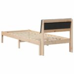 vidaXL Rám postele hnedá a tmavosivá 80 x 200 cm Borovicový masív – Obrázok 7
