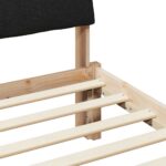 vidaXL Rám postele Hnedá a čierna 90 x 190 cm Borovicový masív – Obrázok 8