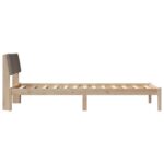 vidaXL Rám postele Hnedá a taupe 90 x 190 cm Borovicový masív – Obrázok 6