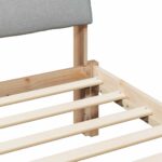 vidaXL Rám postele Hnedá a svetlo šedá 75 x 190 cm Borovicový masív – Obrázok 8