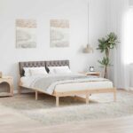 vidaXL Rám postele Hnedá a taupe 160 x 200 cm Borovicový masív