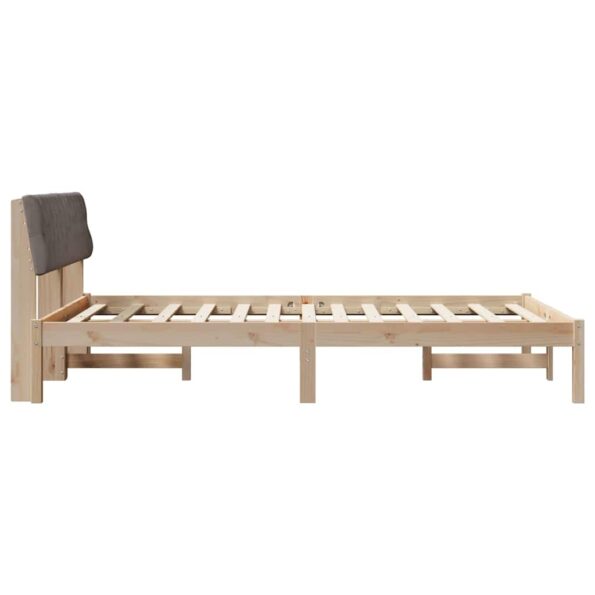 vidaXL Rám postele Hnedá a taupe 160 x 200 cm Borovicový masív – Obrázok 6