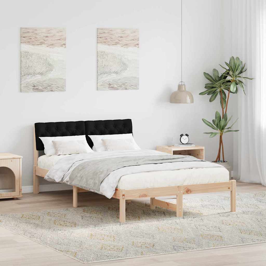 878611_1.jpg vidaXL Rám postele Hnedá a čierna 120 x 200 cm Borovicový masív – Obrázok 1