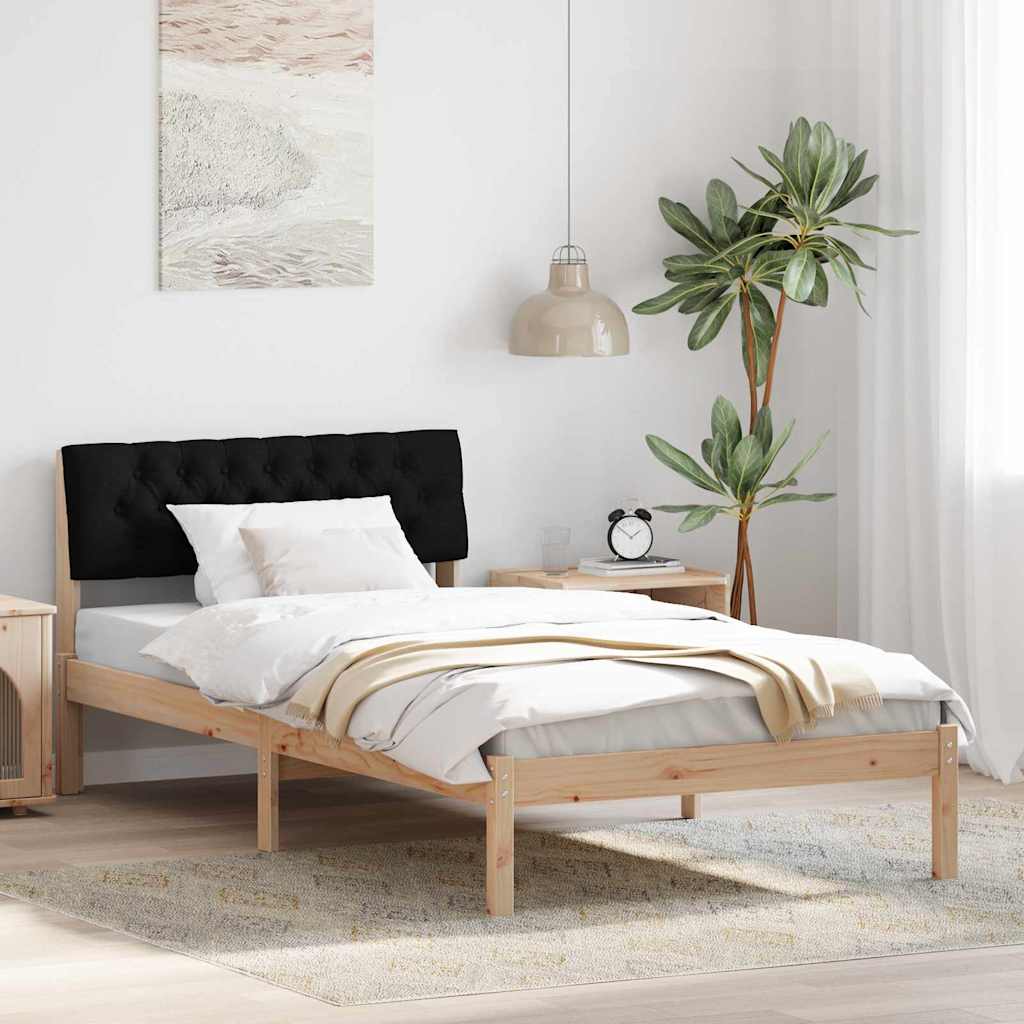 878631_1.jpg vidaXL Rám postele Hnedá a čierna 100 x 200 cm Borovicový masív – Obrázok 1