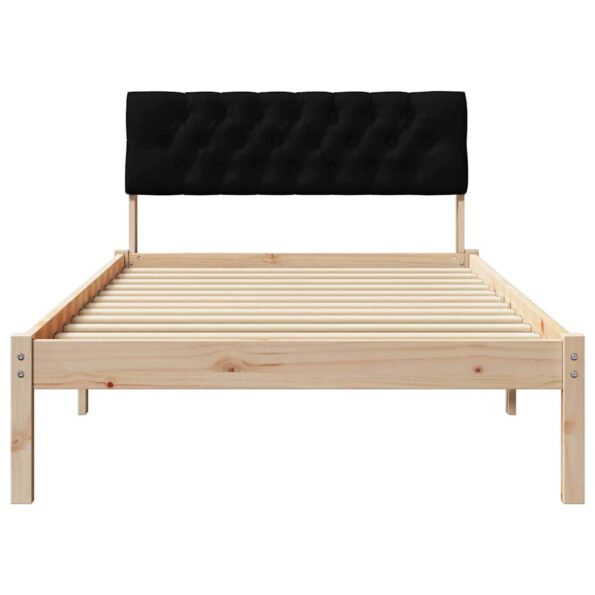 vidaXL Rám postele Hnedá a čierna 100 x 200 cm Borovicový masív – Obrázok 5