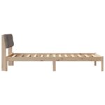 vidaXL Rám postele Hnedá a taupe 100 x 200 cm Borovicový masív – Obrázok 6