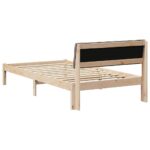 vidaXL Rám postele Hnedá a taupe 100 x 200 cm Borovicový masív – Obrázok 7