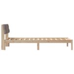 vidaXL Rám postele Hnedá a taupe 90 x 200 cm Borovicový masív – Obrázok 6