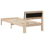 vidaXL Rám postele Hnedá a svetlo šedá 80 x 200 cm Borovicový masív – Obrázok 7