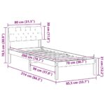 vidaXL Rám postele Hnedá a taupe 80 x 200 cm Borovicový masív – Obrázok 11
