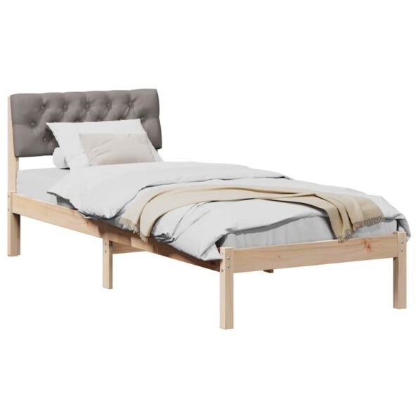 vidaXL Rám postele Hnedá a taupe 80 x 200 cm Borovicový masív – Obrázok 3