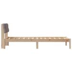 vidaXL Rám postele Hnedá a taupe 80 x 200 cm Borovicový masív – Obrázok 6