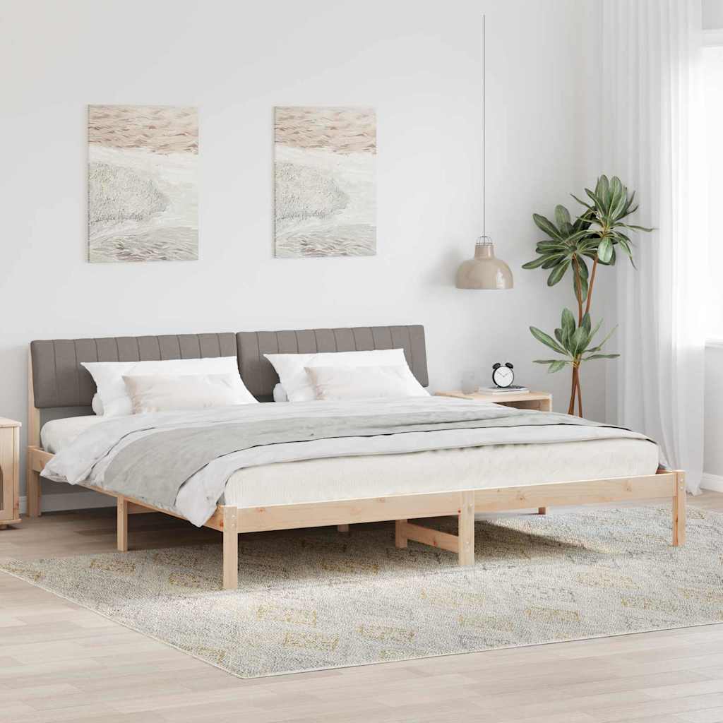 878667_1.jpg vidaXL Rám postele Hnedá a taupe 160 x 200 cm Borovicový masív – Obrázok 1