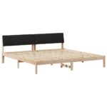 vidaXL Rám postele Hnedá a čierna 150 x 200 cm Borovicový masív – Obrázok 2
