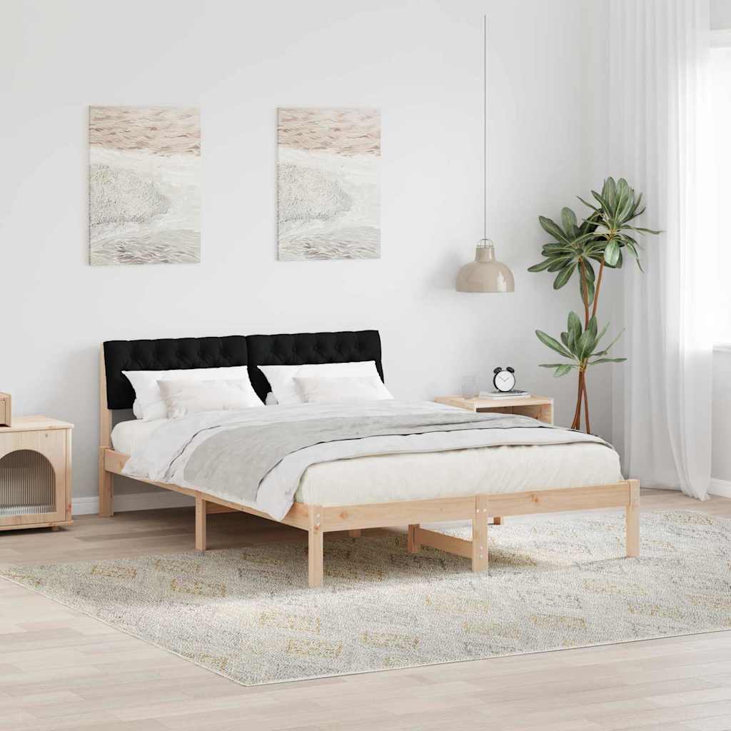 878676_1.jpg vidaXL Rám postele Hnedá a čierna 140 x 200 cm Borovicový masív – Obrázok 1