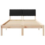 vidaXL Rám postele Hnedá a čierna 120 x 190 cm Borovicový masív – Obrázok 5