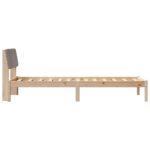 vidaXL Rám postele Hnedá a taupe 80 x 200 cm Borovicový masív – Obrázok 6