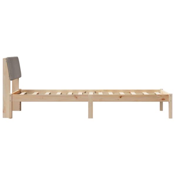 vidaXL Rám postele Hnedá a taupe 80 x 200 cm Borovicový masív – Obrázok 6
