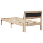 vidaXL Rám postele Hnedá a taupe 80 x 200 cm Borovicový masív – Obrázok 7
