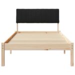 vidaXL Rám postele Hnedá a čierna 90 x 190 cm Borovicový masív – Obrázok 5
