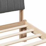 vidaXL Rám postele hnedá a tmavosivá 75 x 190 cm Borovicový masív – Obrázok 8