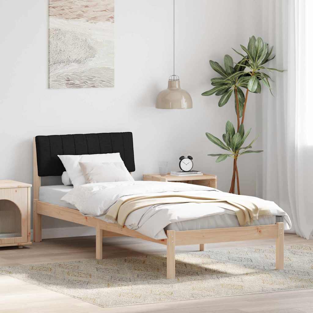 878721_1.jpg vidaXL Rám postele Hnedá a čierna 75 x 190 cm Borovicový masív – Obrázok 1