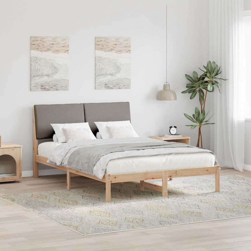 878747_1.jpg vidaXL Rám postele Hnedá a taupe 140 x 200 cm Borovicový masív – Obrázok 1